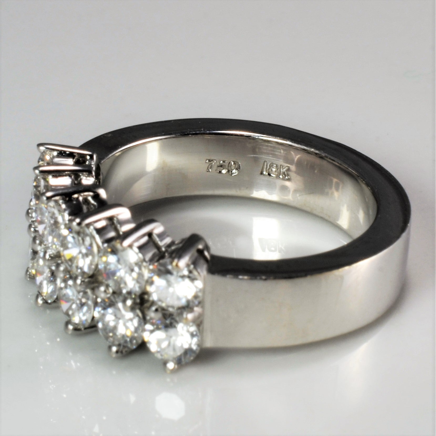 Double Row Cluster Diamond Ring | 1.14 ctw, SZ 3.75 |