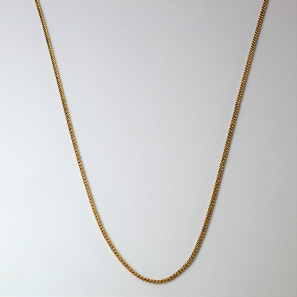 10k Yellow Gold Curb Chain | 18