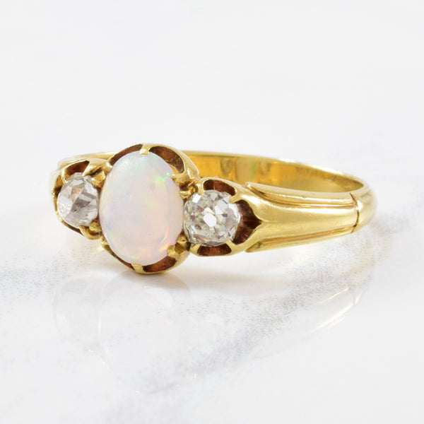 Edwardian Opal & Diamond Ring | 0.40ctw, 0.50ct | SZ 8.25 |