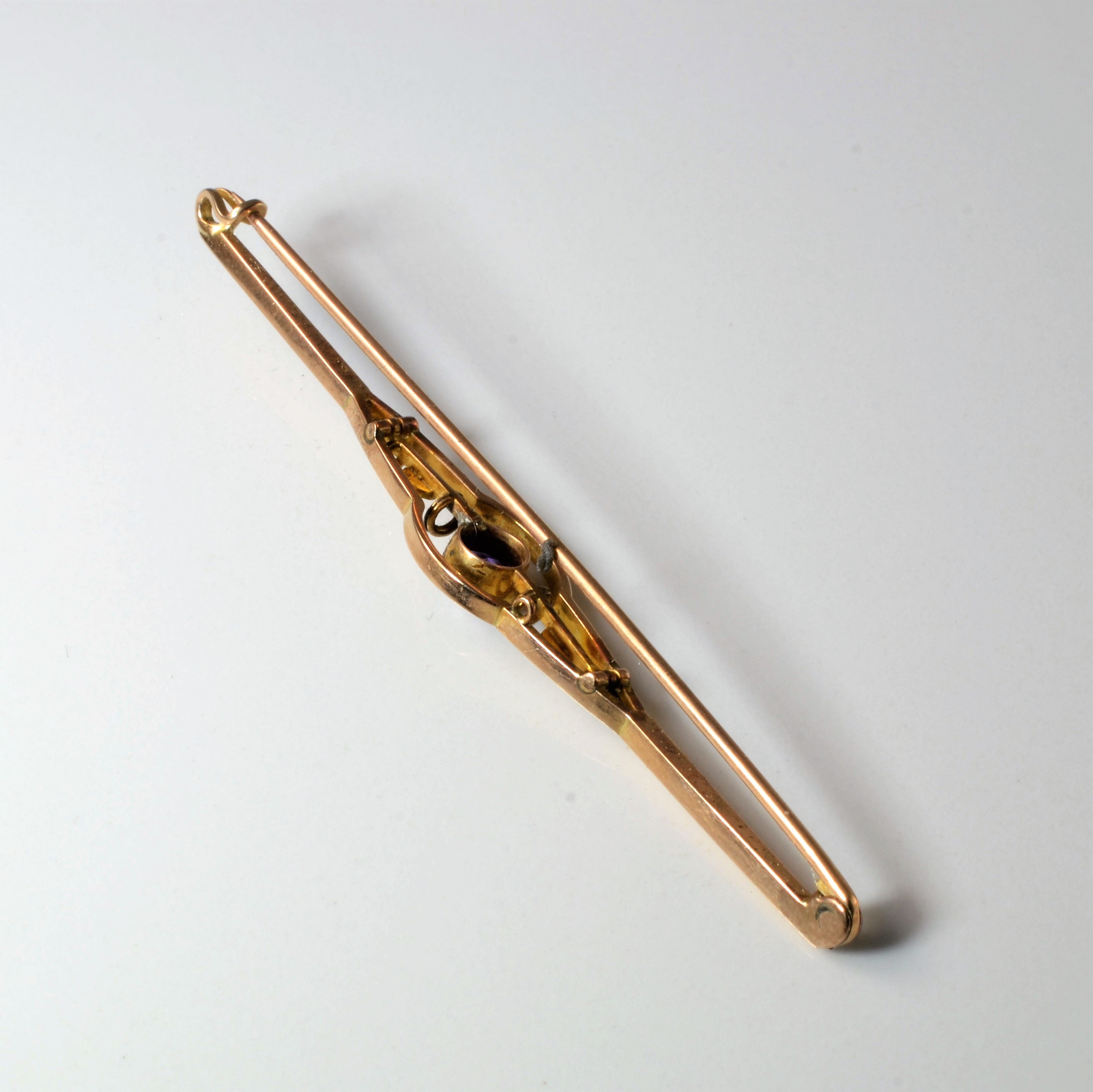 Early 1900s Amethyst & Pearl Cloak Closure | 0.60ct |