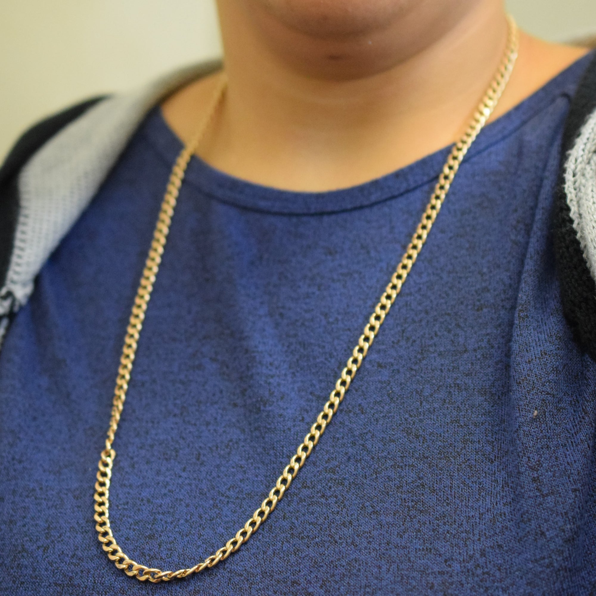 9k Yellow Gold Curb Chain | 28.5