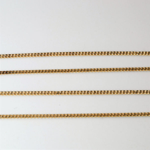 10k Yellow Gold Curb Chain | 18