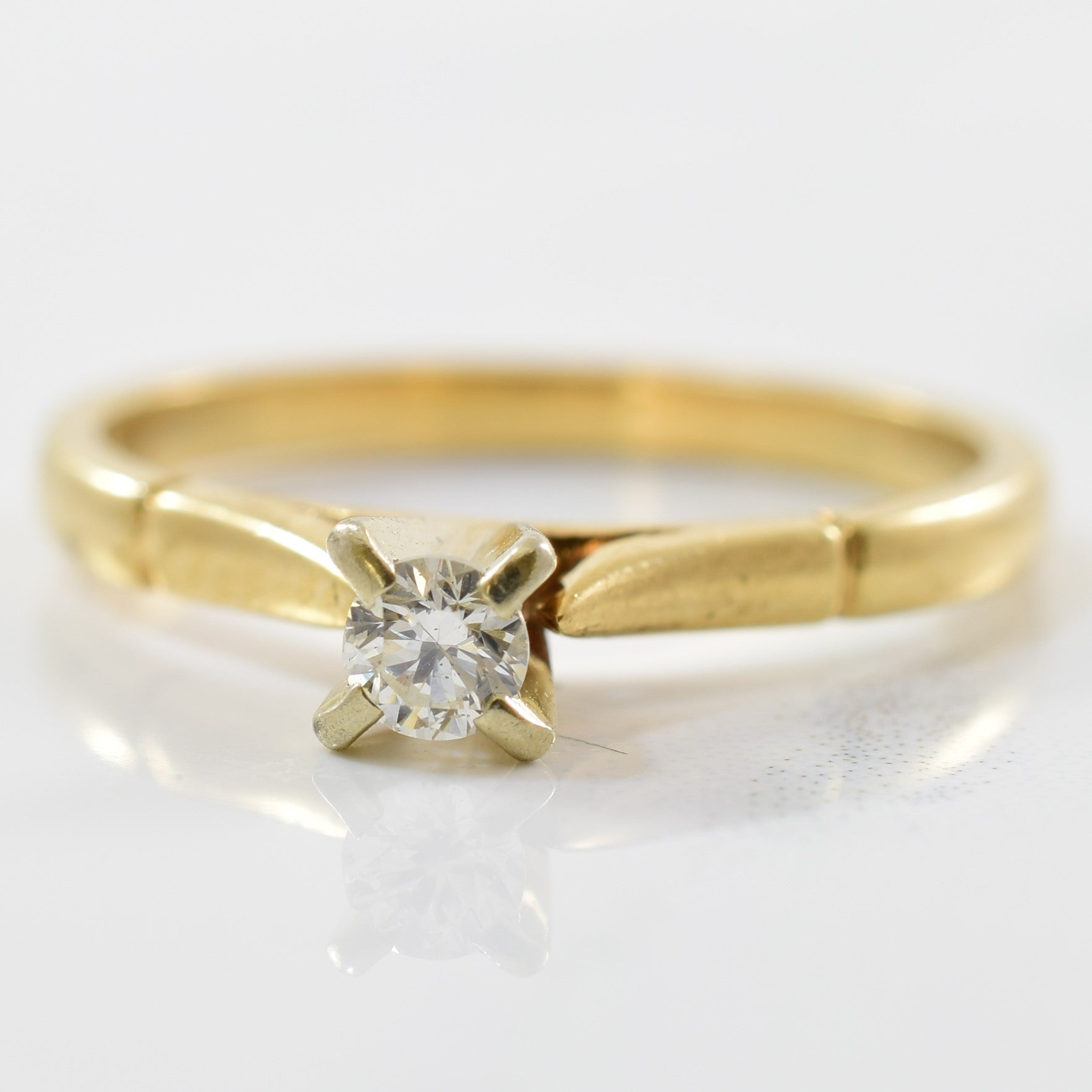 High Set Solitaire Diamond Ring | 0.12ct | SZ 6 |