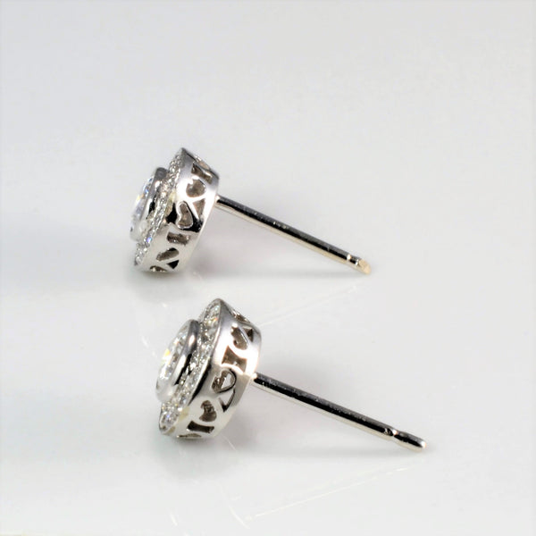 Cluster Diamond Stud Earrings | 0.45 ctw |