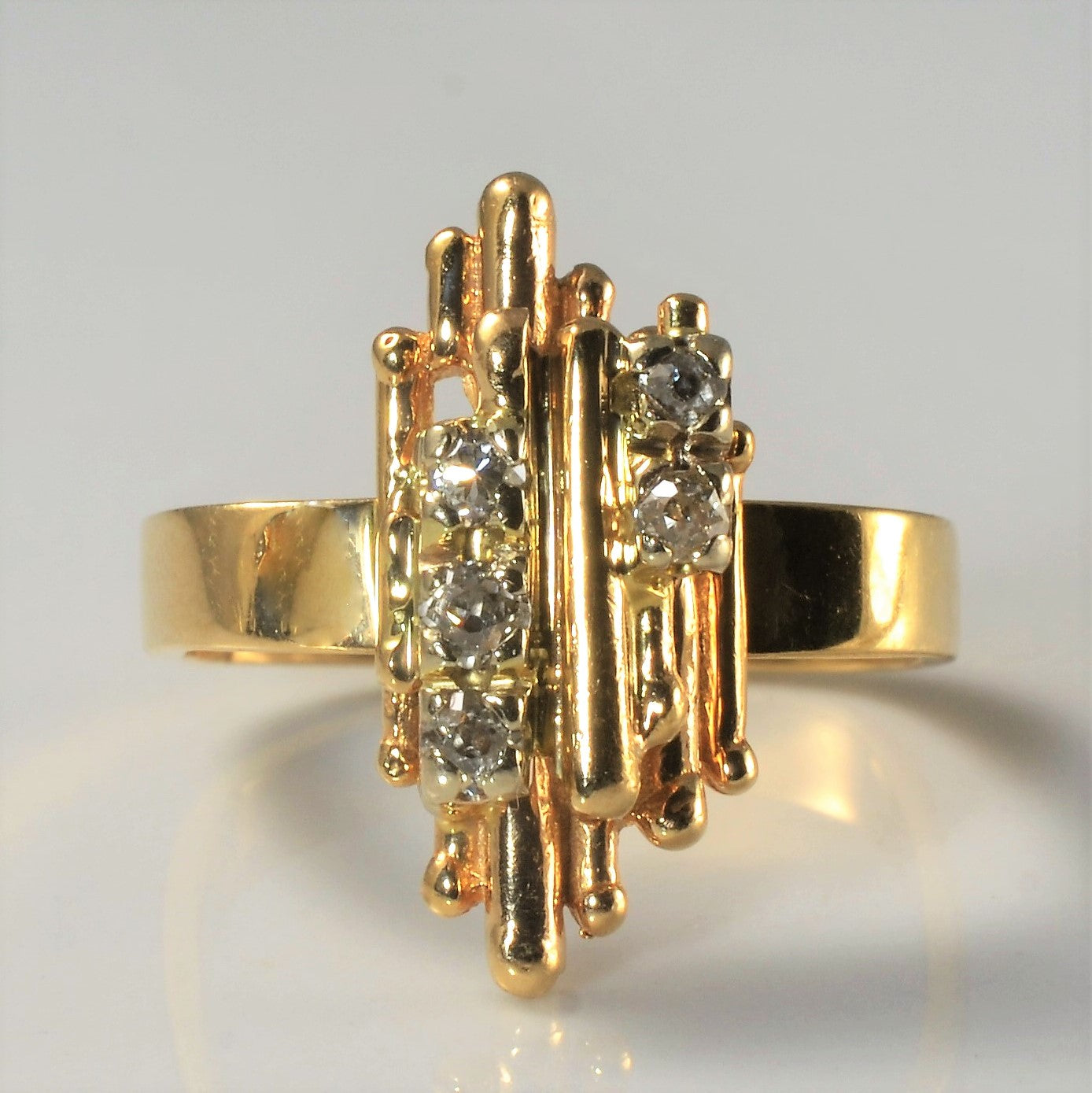 Old Mine Cut Diamond Cocktail Ring | 0.25ctw | SZ 9.25 |