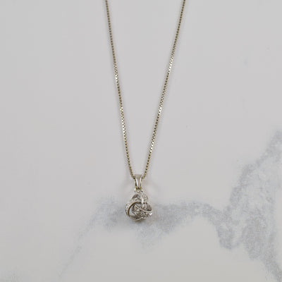 Diamond Infinity Love Knot Necklace | 0.03ctw | 18