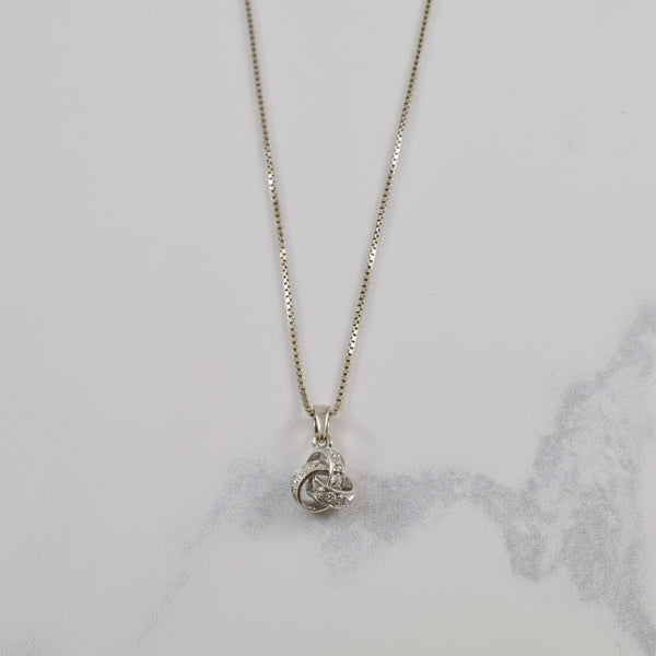 Diamond Infinity Love Knot Necklace | 0.03ctw | 18