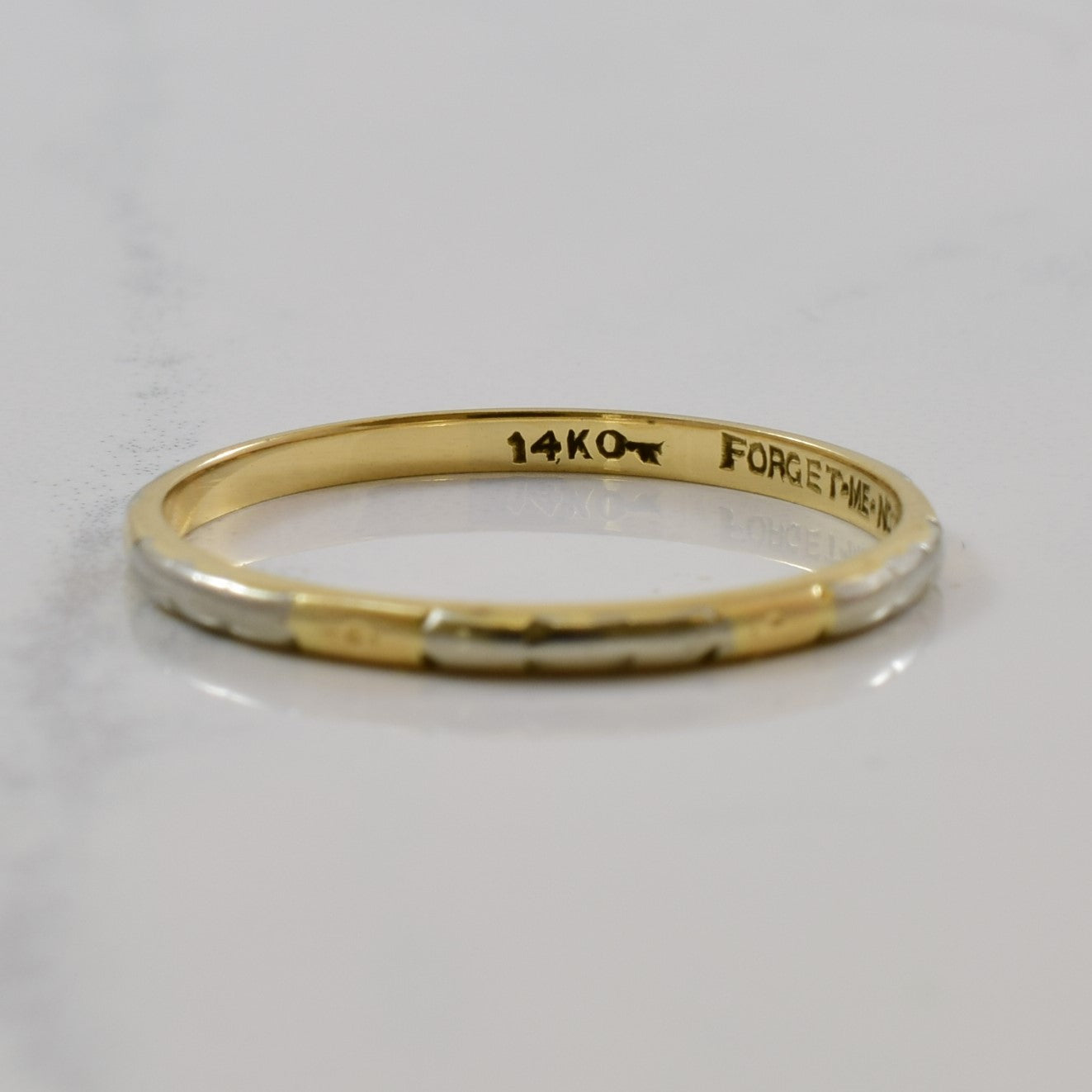 1930s Patterned Two Tone Band | SZ 7.5 |