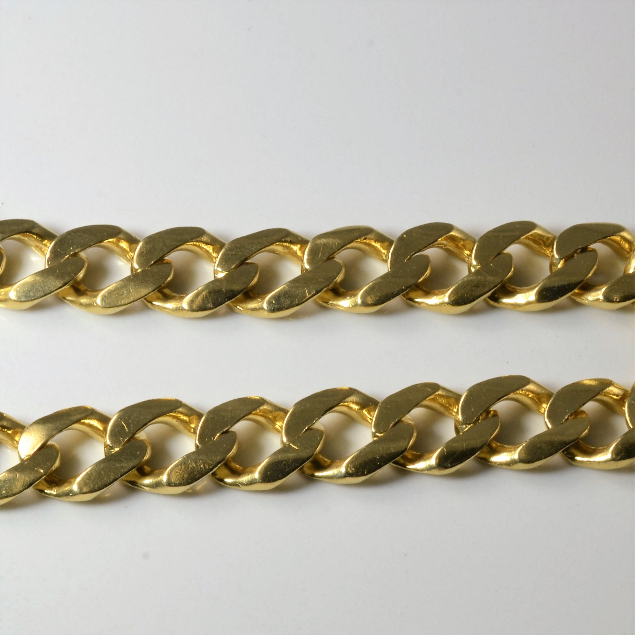 Yellow Gold Curb Link Chain Bracelet | 8"|