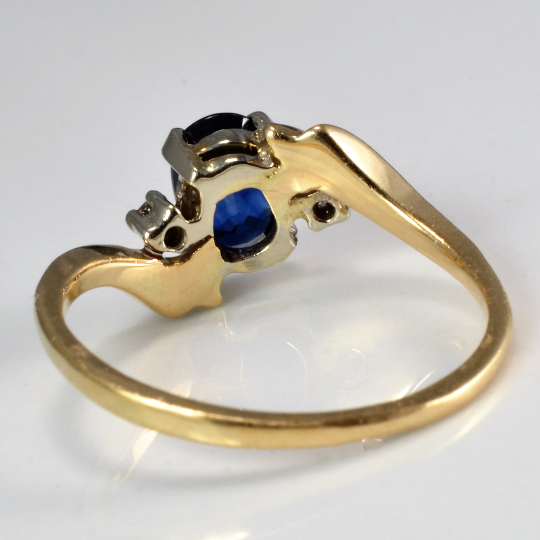 Bypass Sapphire & Diamond Ring | 0.02 ctw, SZ 4.25 |