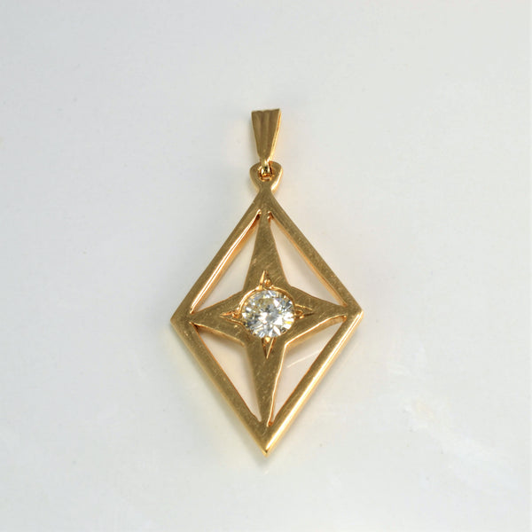Gypsy Set Solitaire Diamond Pendant | 0.55 ct |