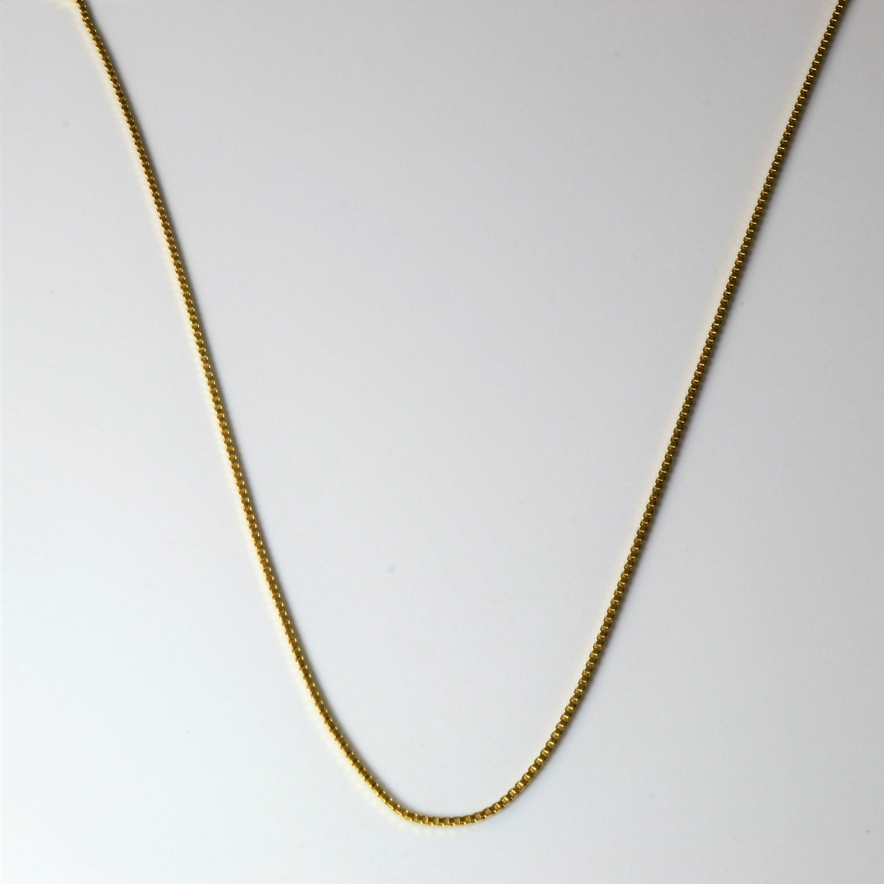 14k Yellow Gold Box Chain | 17"|