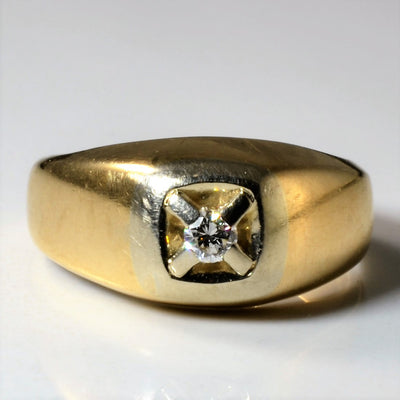 Illusion Set Solitaire Diamond Dome Ring | 0.09ct | SZ 7 |