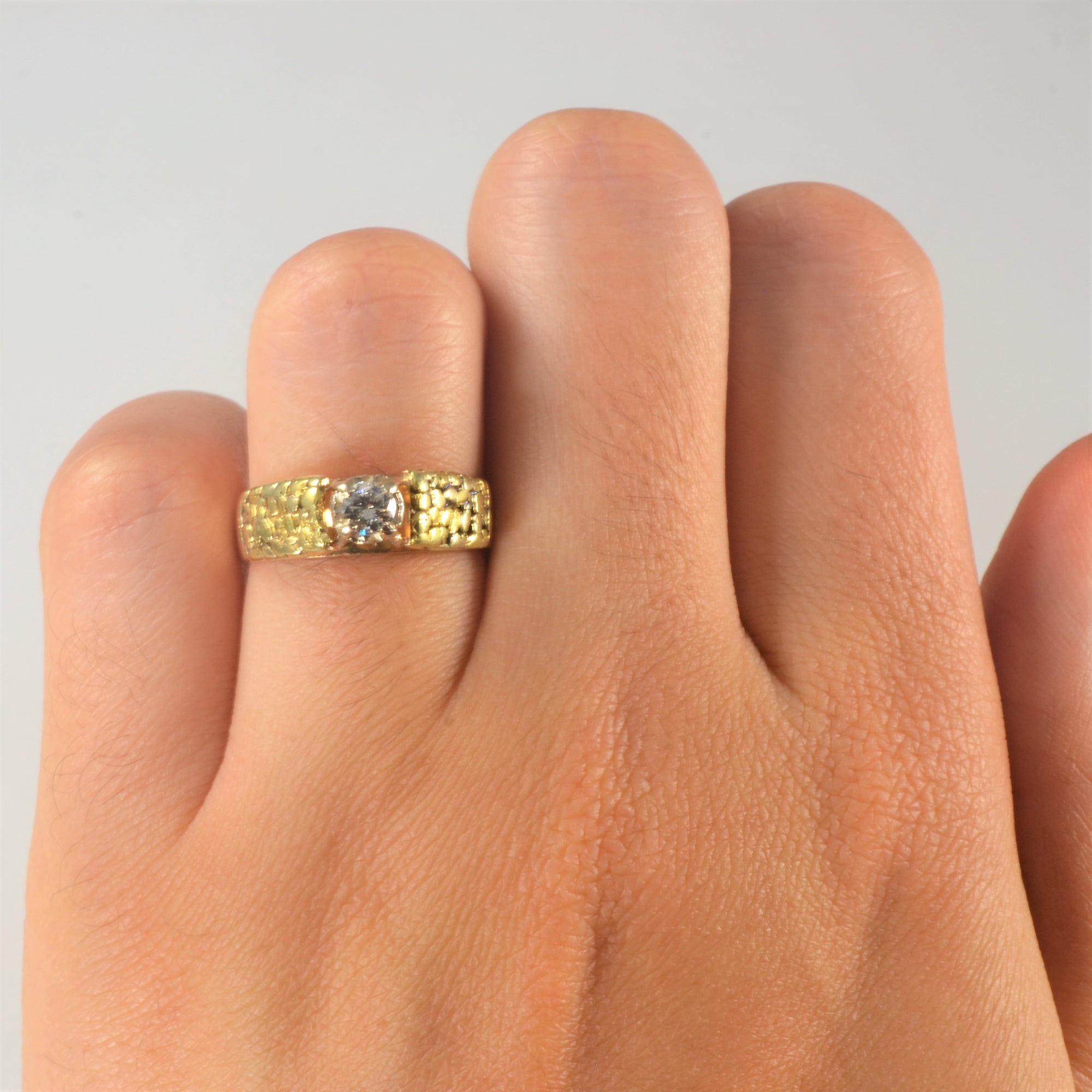 Diamond Nugget Engagement Ring | 0.16ct | SZ 5.5 |