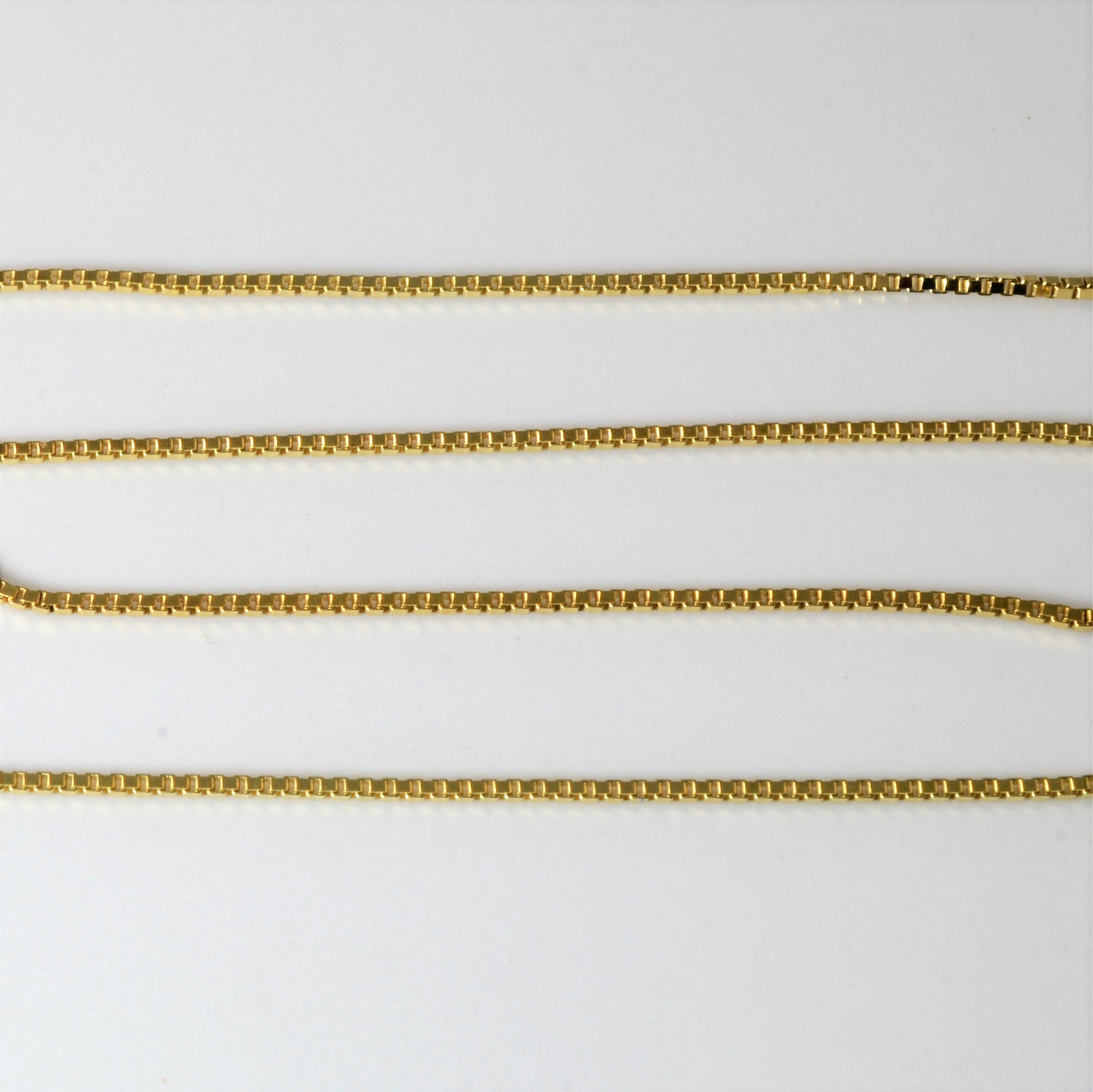 14k Yellow Gold Box Chain | 17"|
