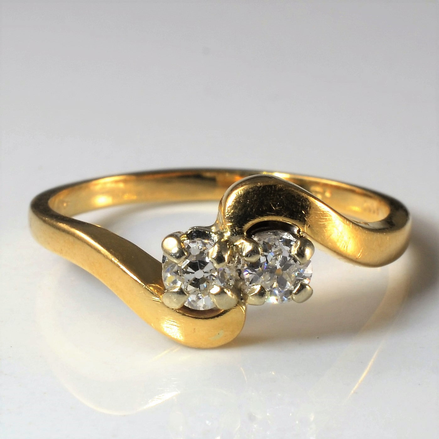 Bypass Two Stone Diamond Ring | 0.31ctw | SZ 8.5 |