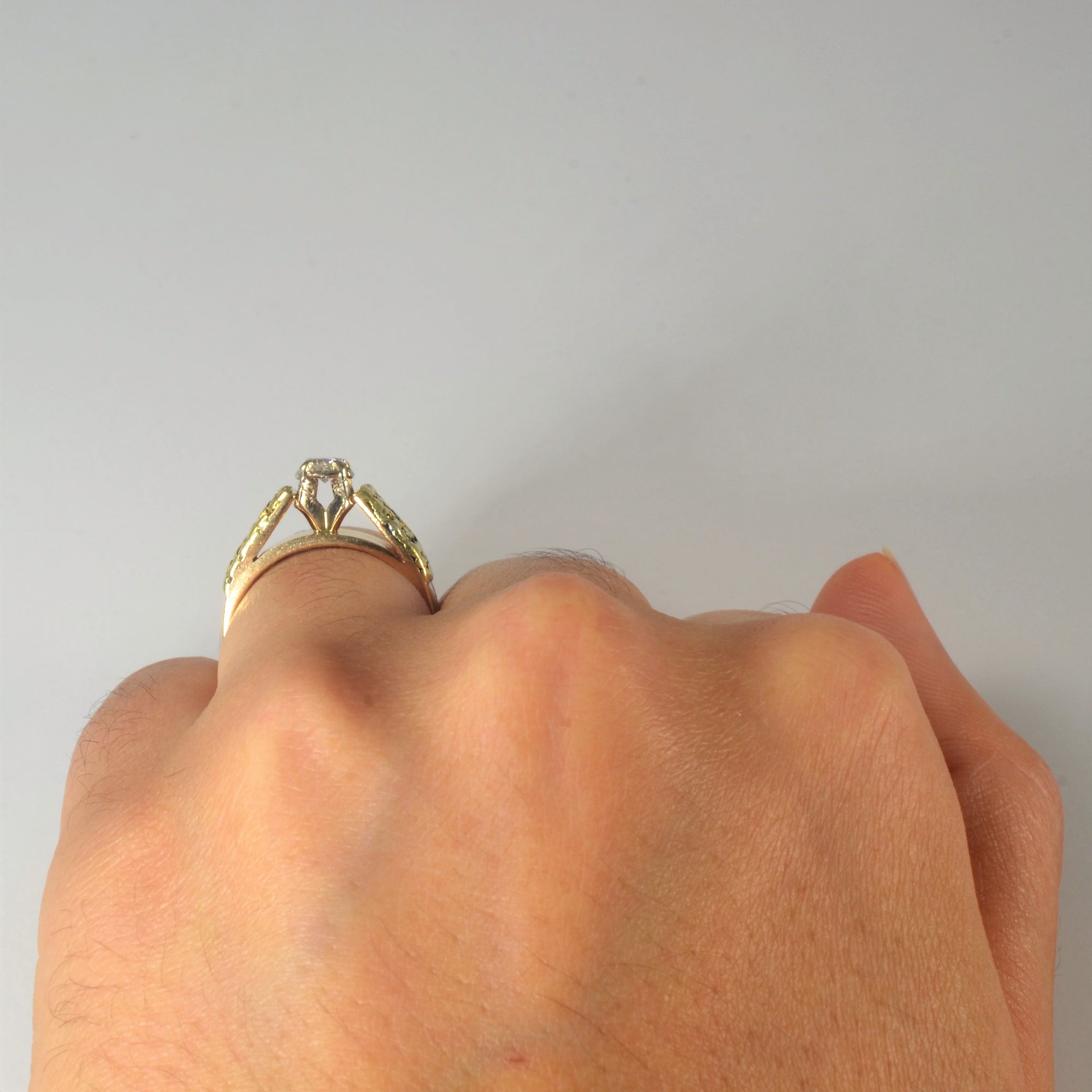Diamond Nugget Engagement Ring | 0.16ct | SZ 5.5 |