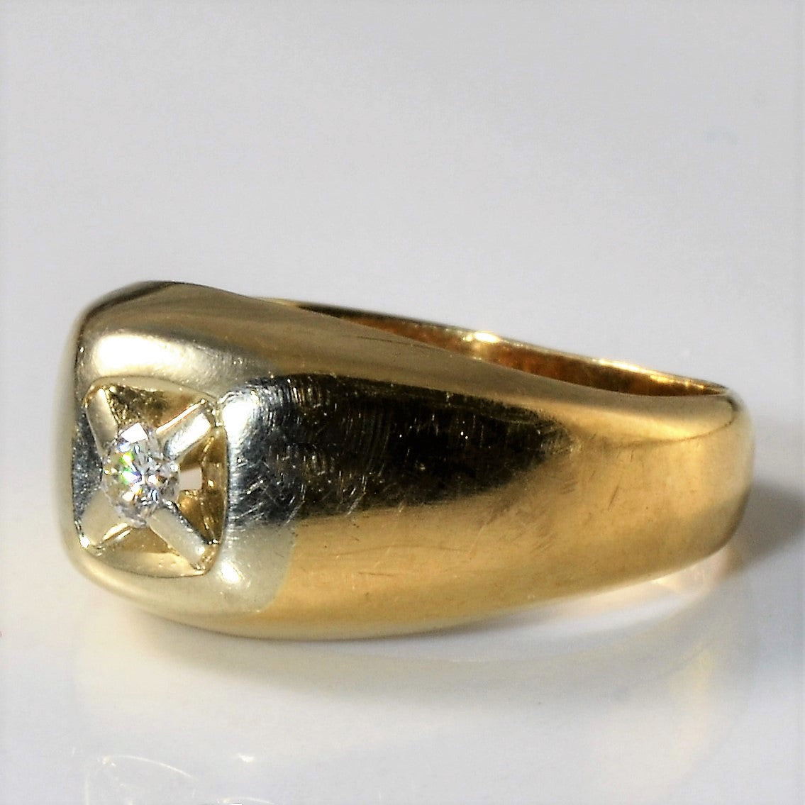 Illusion Set Solitaire Diamond Dome Ring | 0.09ct | SZ 7 |