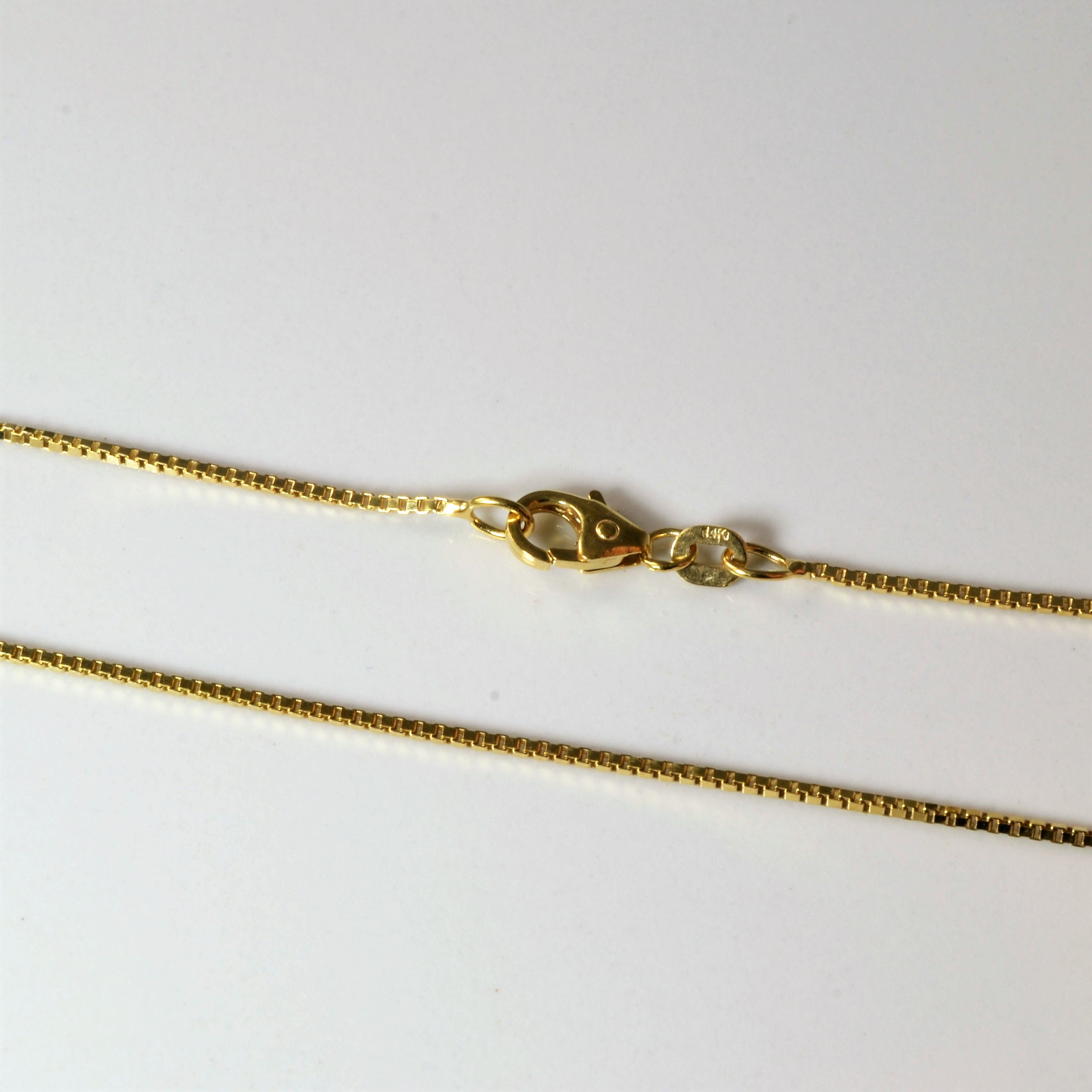 14k Yellow Gold Box Chain | 17"|