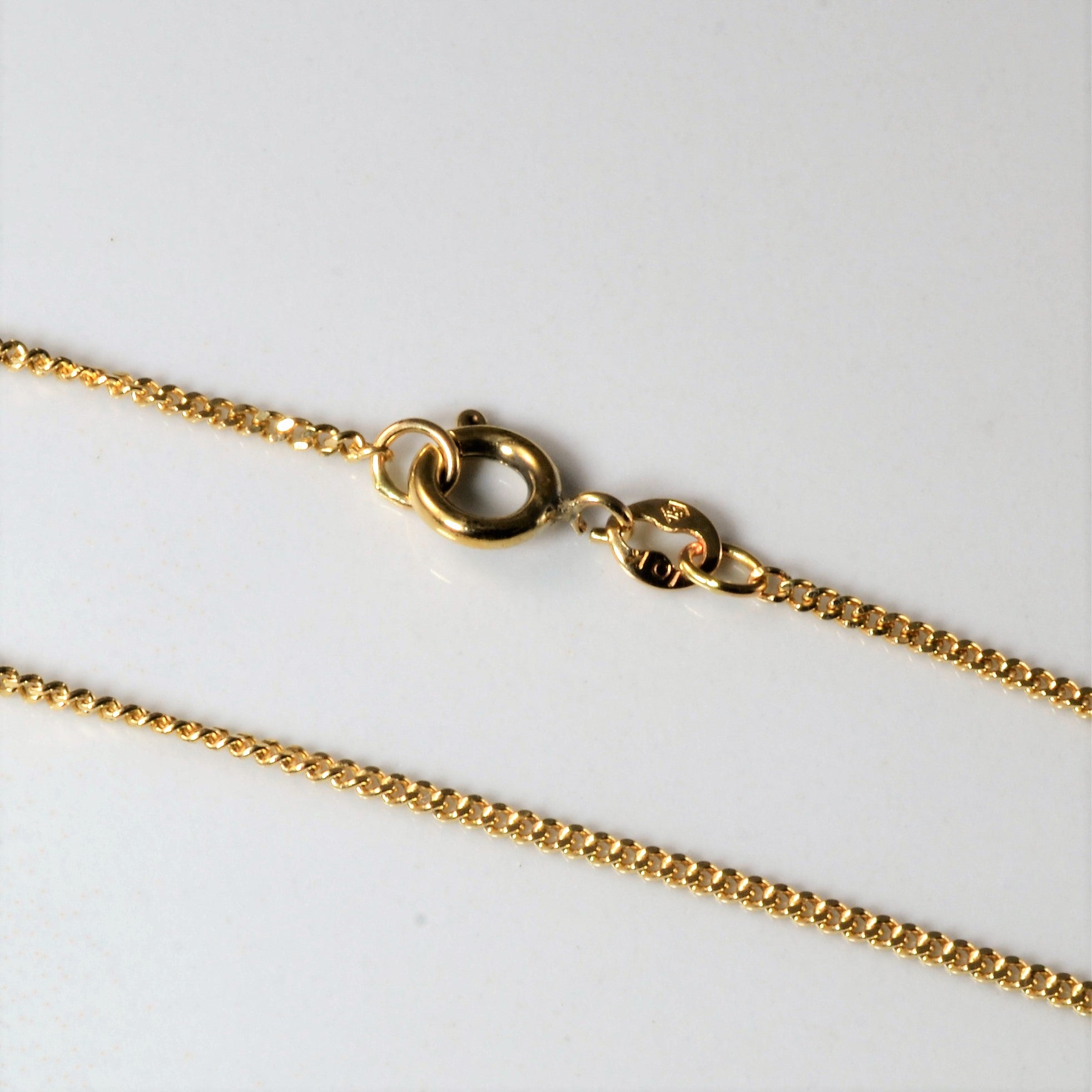 Chaîne gourmette en or jaune 10 carats | 16" | 