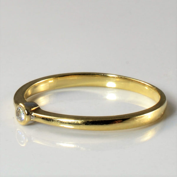Bezel Set Diamond Promise Ring | 0.05ct | SZ 5 |
