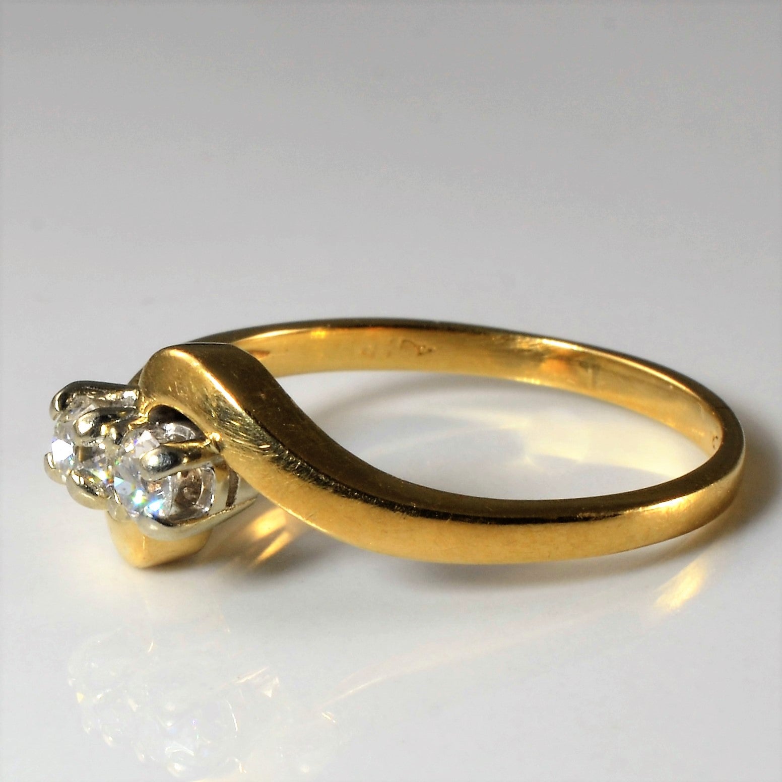 Bypass Two Stone Diamond Ring | 0.31ctw | SZ 8.5 |