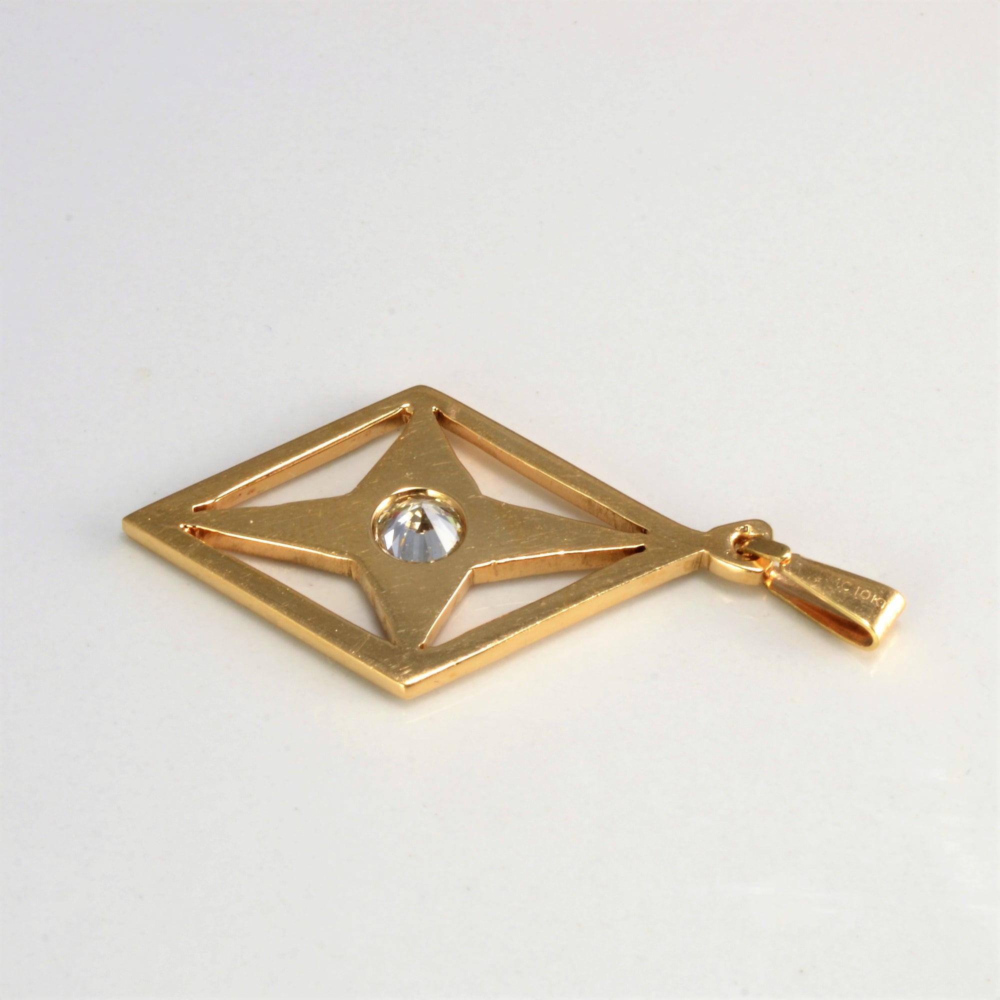 Gypsy Set Solitaire Diamond Pendant | 0.55 ct |