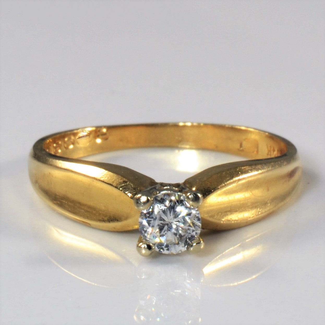 Solitaire Diamond Engagement Ring | 0.24ct | SZ 6.75 |