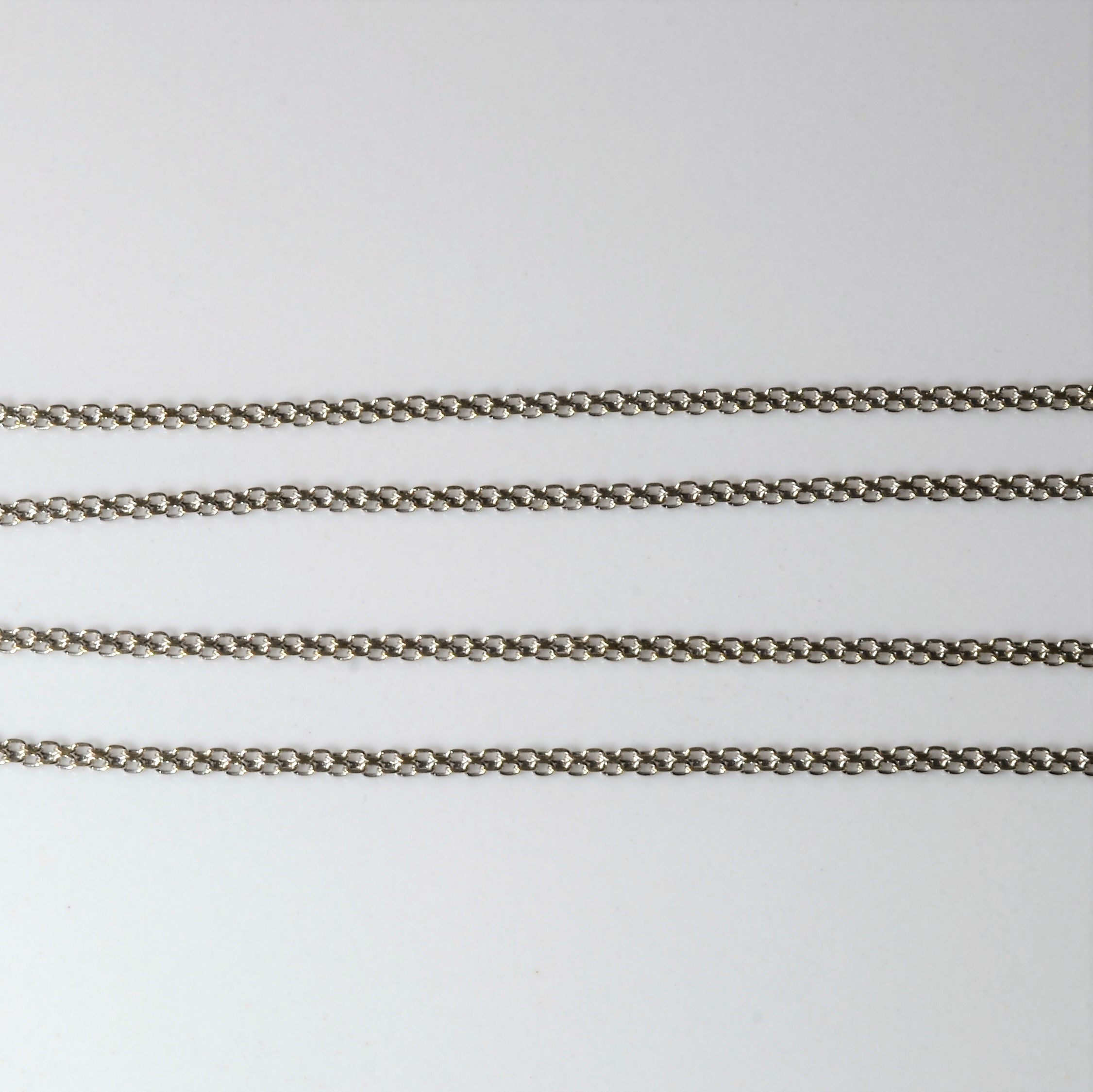 18k White Gold Parallel Cable Chain | 18" |
