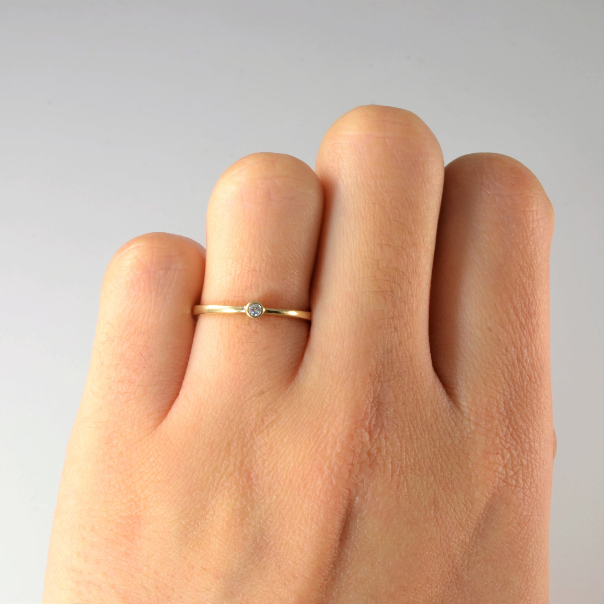 Bezel Set Diamond Promise Ring | 0.05ct | SZ 5 |