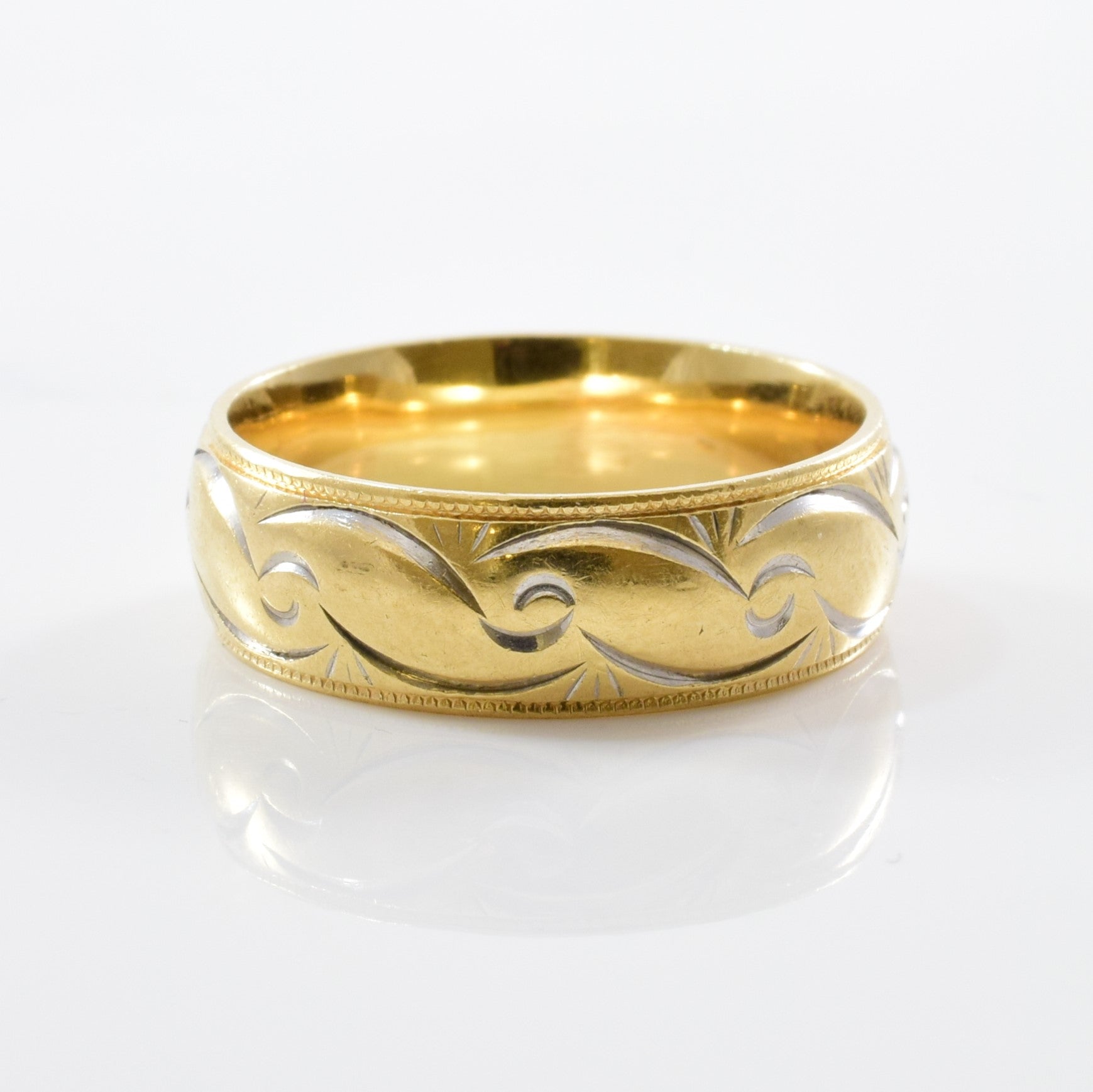 Two Tone Canadian Gold Patterned Band | SZ 4.75 |