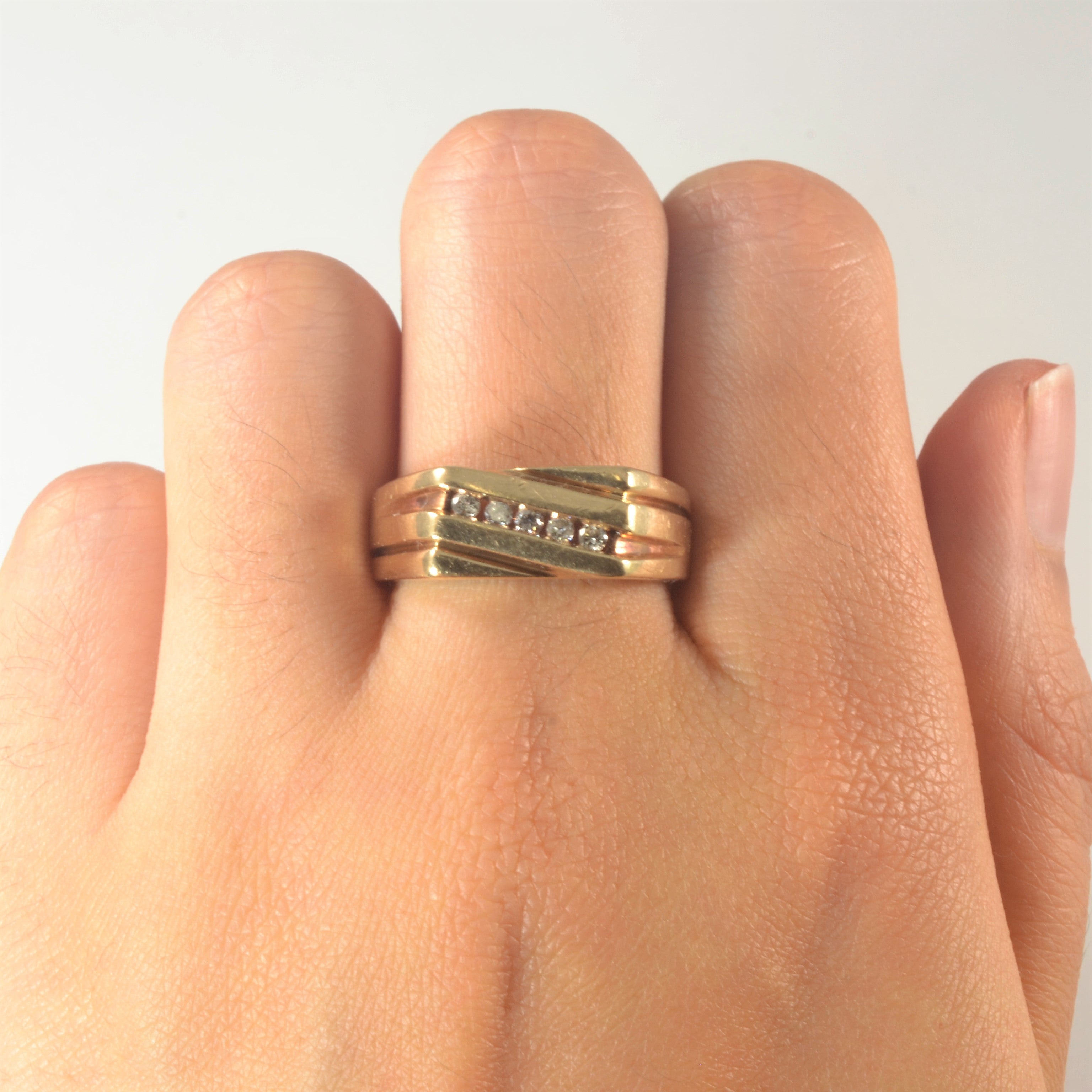 Bypass Channel Set Diamond Band | 0.15ctw | SZ 8.25 |