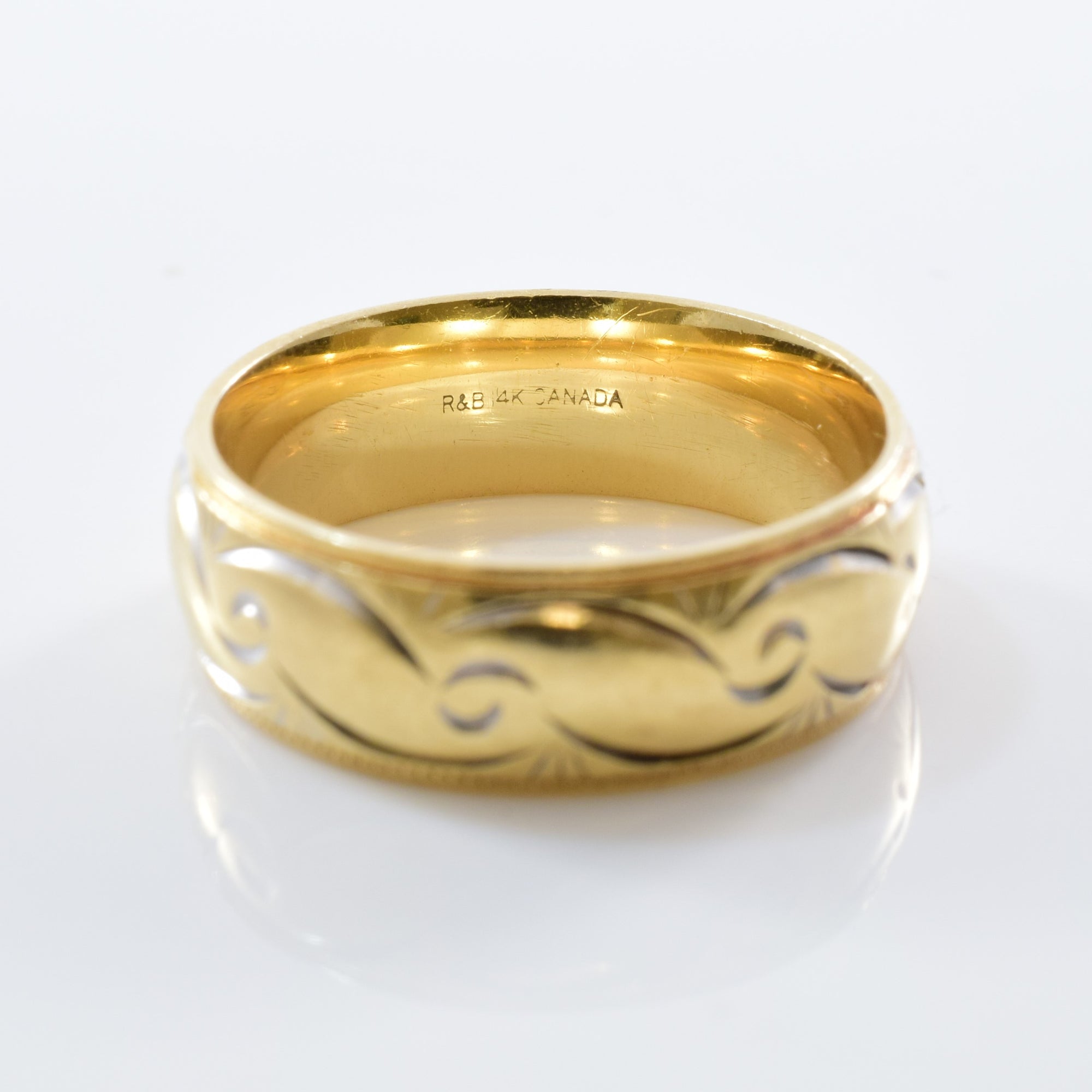 Two Tone Canadian Gold Patterned Band | SZ 4.75 |