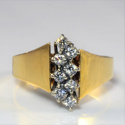 Vertical Diamond Cluster Ring | 0.28ctw | SZ 9.25 |