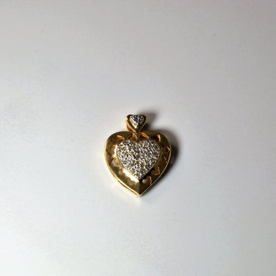 Pave Diamond Heart Pendant | 0.19ctw |