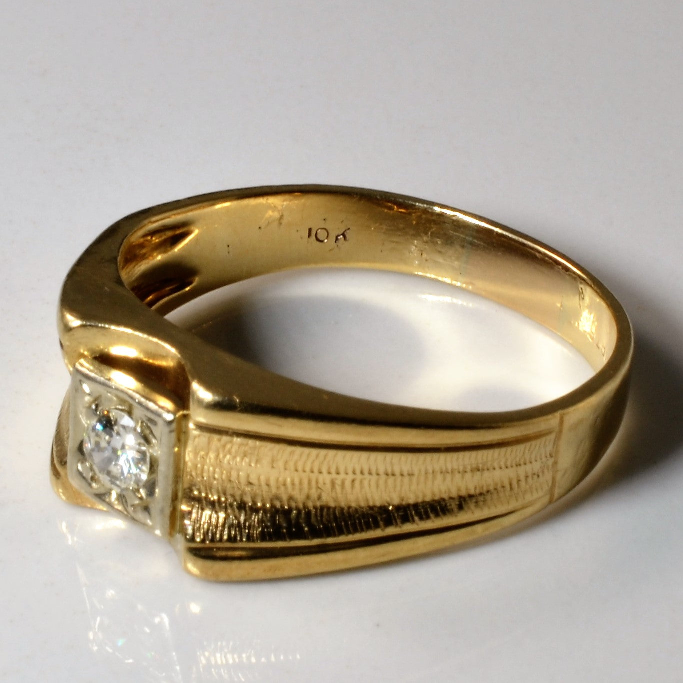 Concave Diamond Ring | 0.18ct | SZ 11.25 |