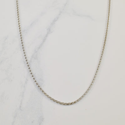 18k White Gold Wheat Chain | 18