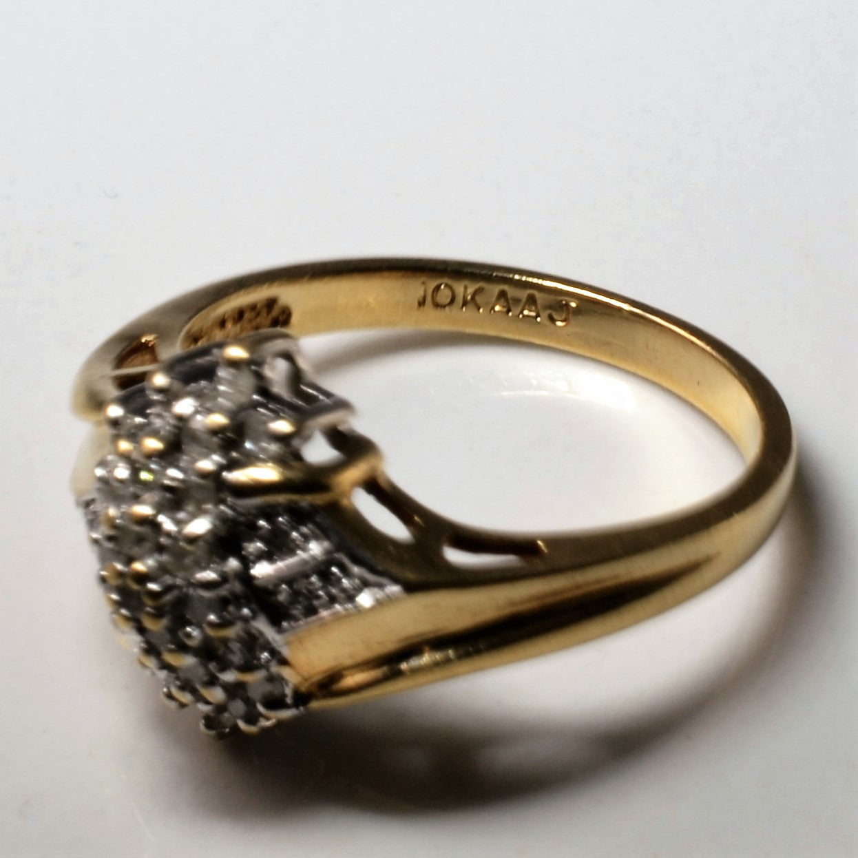 Cascading Diamond Cluster Ring | 0.135ctw | SZ 7 |