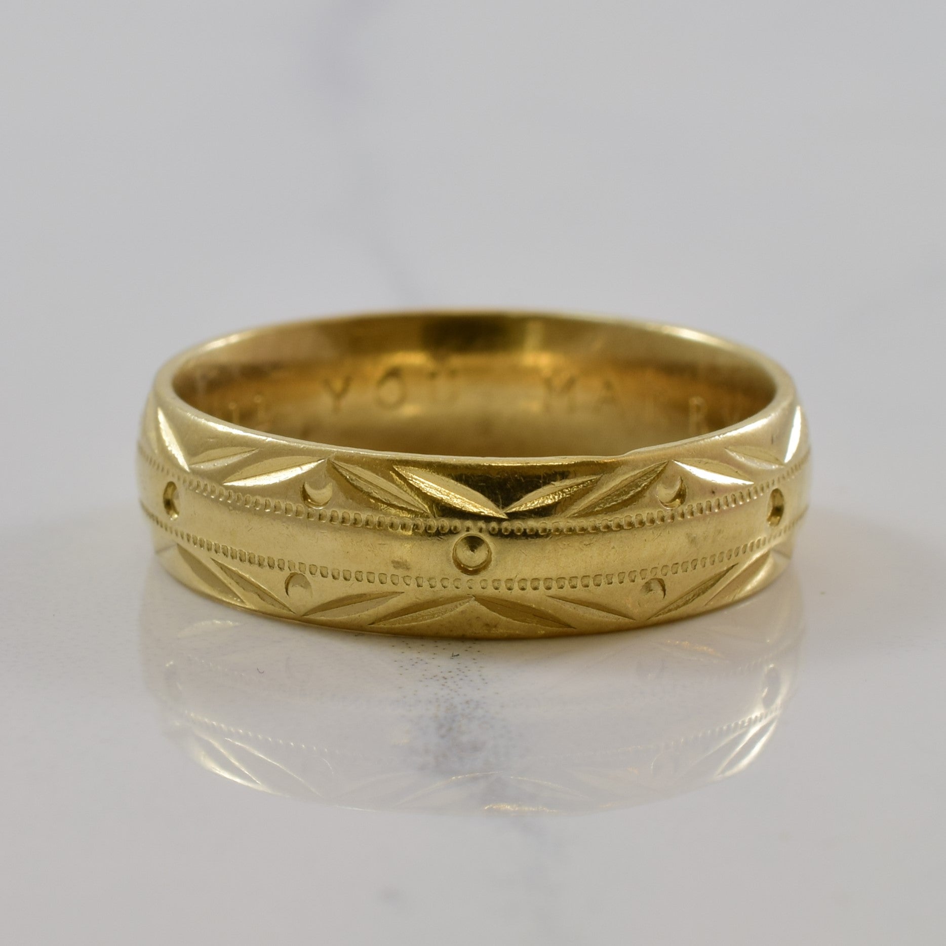 Textured Gold Band | SZ 10 |