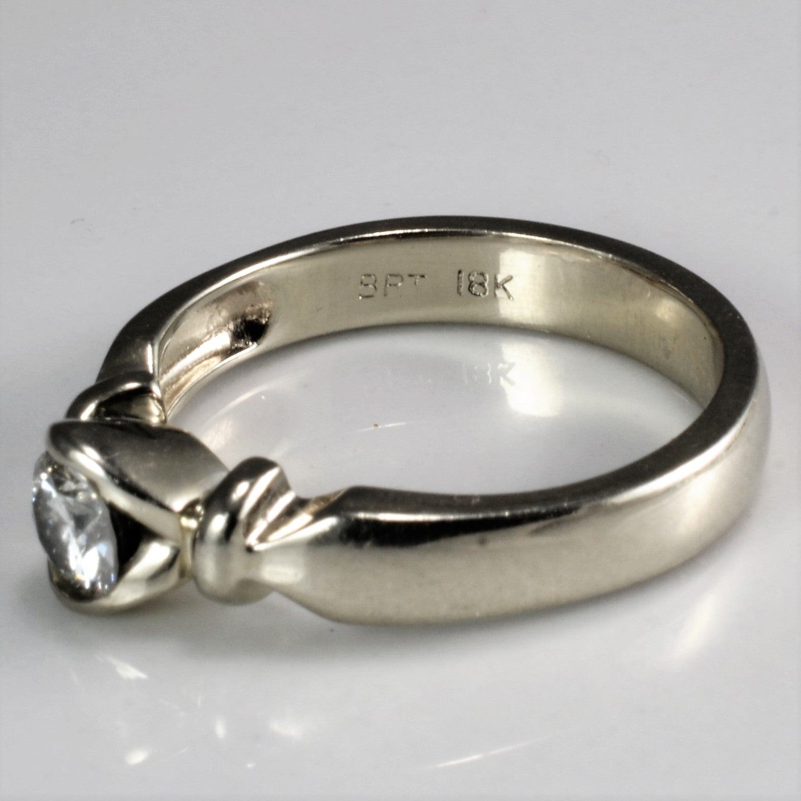 Semi Bezel Solitaire Diamond Engagement Ring | 0.27 ct, SZ 5 |