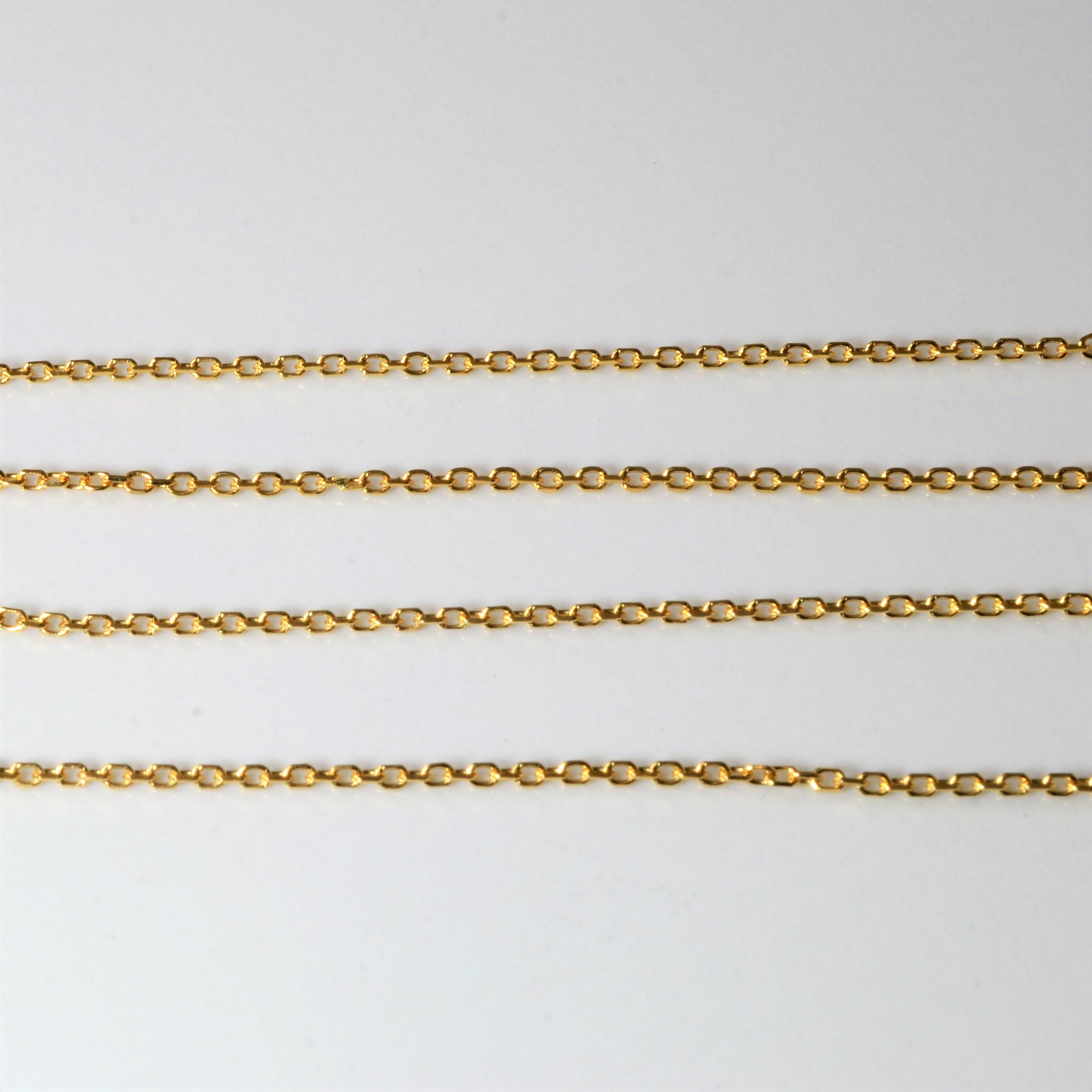 18k Yellow Gold Cable Chain | 15" |