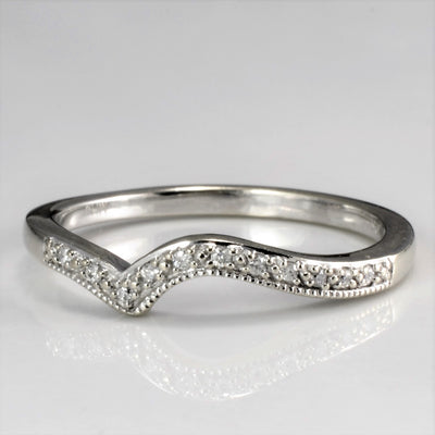 Milgrain Detailed Diamond 10k Band | 0.04 ctw, SZ 7.25 |