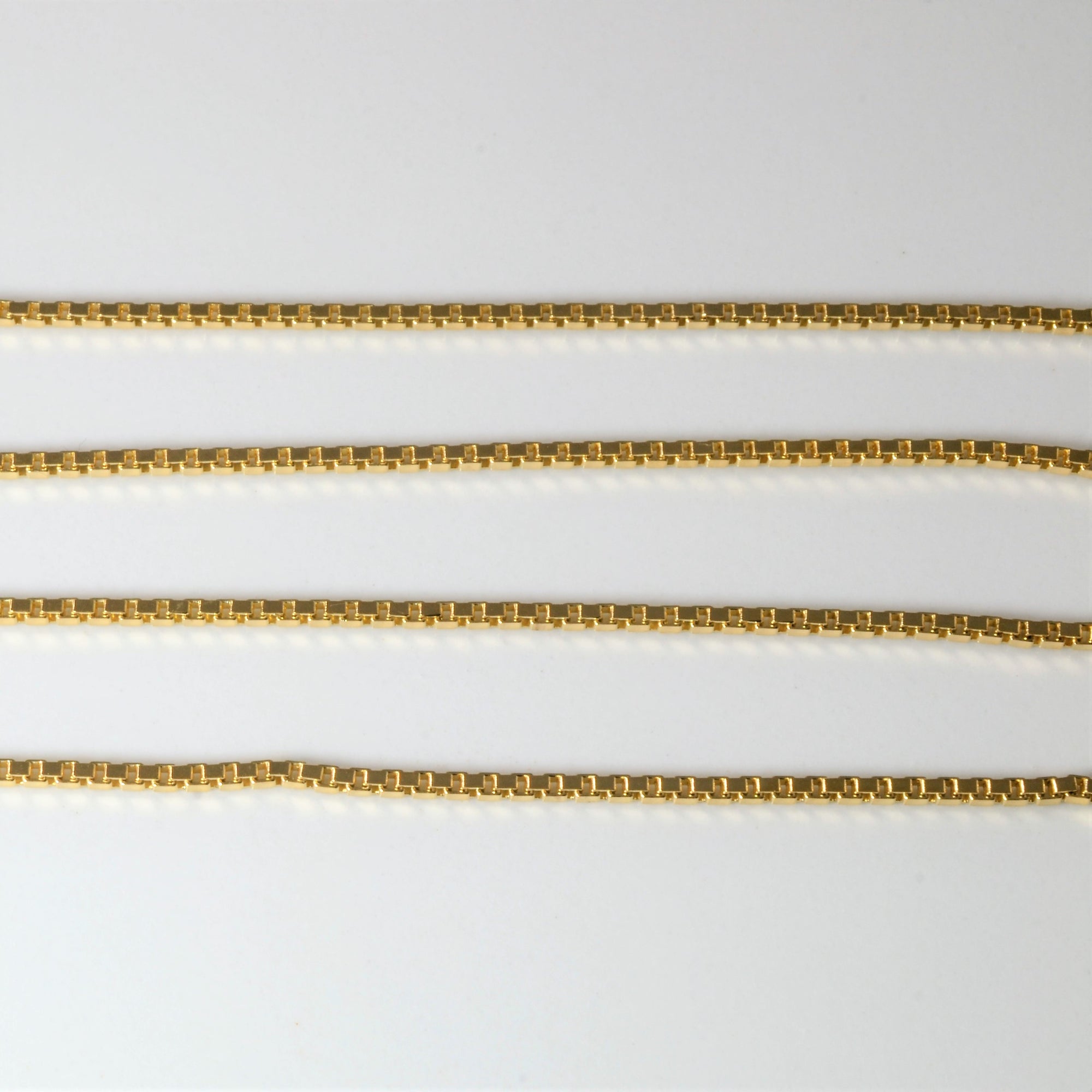 10k Yellow Gold Box Chain | 22