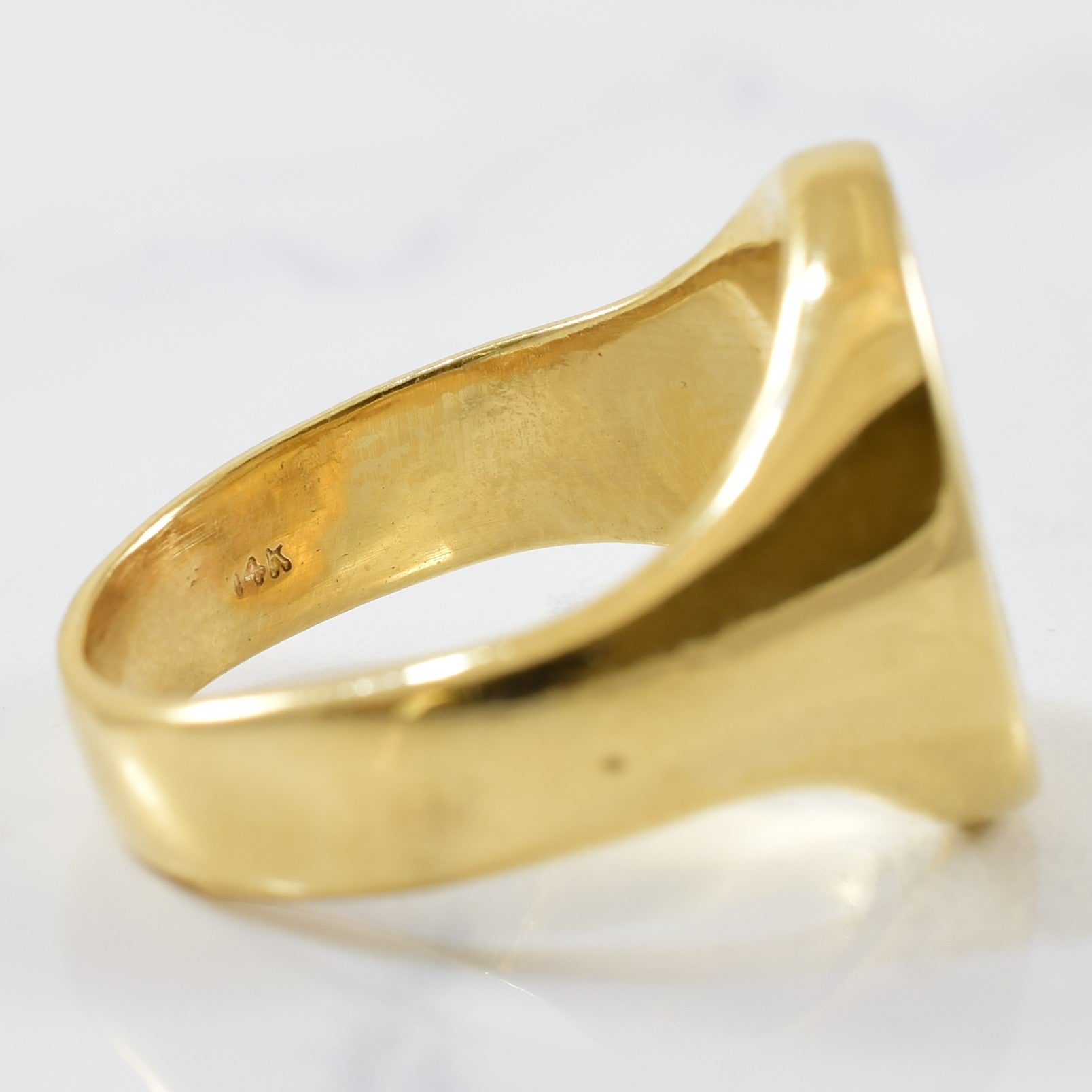 Engraved 'ABD' Signet Ring | SZ 10.5 |
