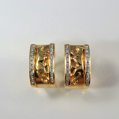 Diamond Jaguar Earrings | 0.18ctw |