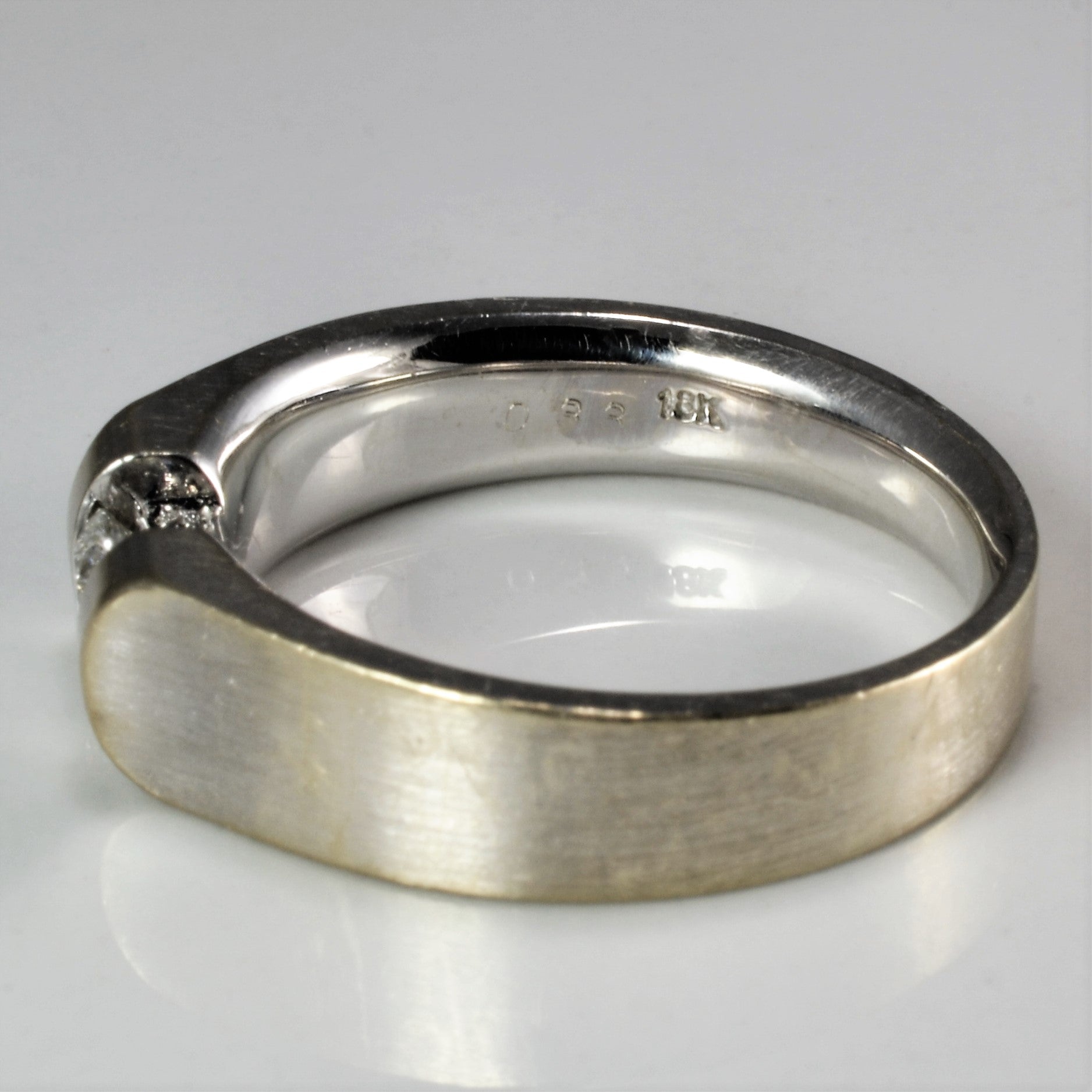 Semi Bezel Set Solitaire Diamond Ring | 0.31 ct, SZ 8.25 |
