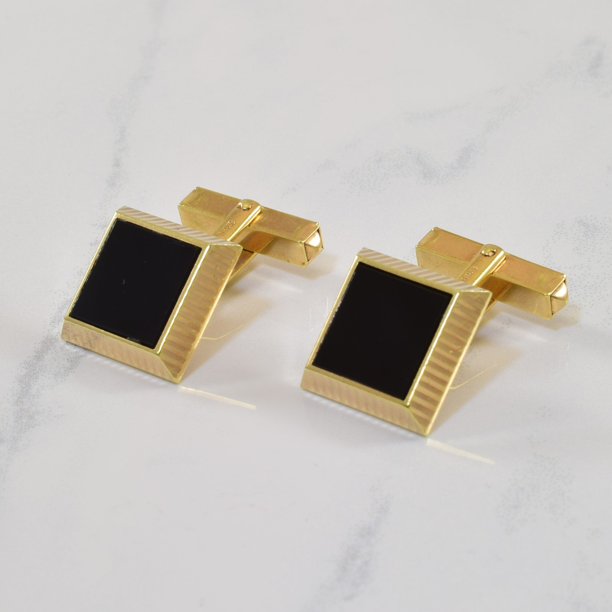 Birks' Vintage Onyx Cufflinks | 6.00ctw |