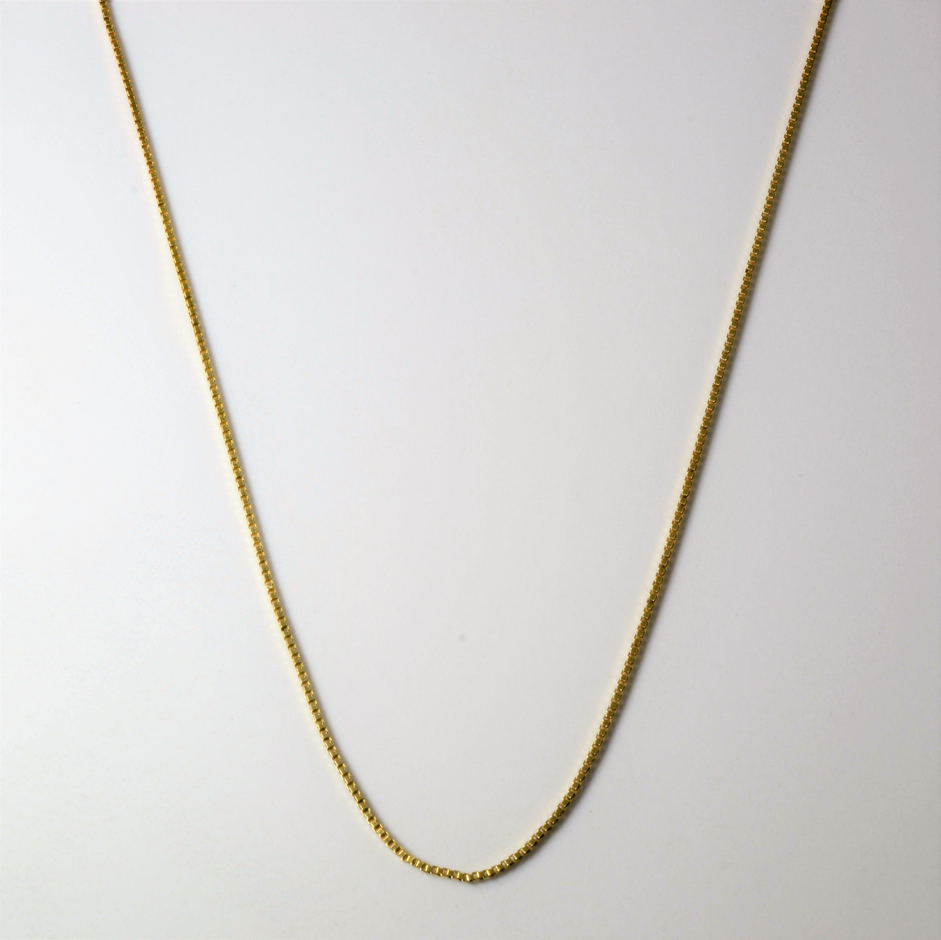 10k Yellow Gold Box Chain | 16"|