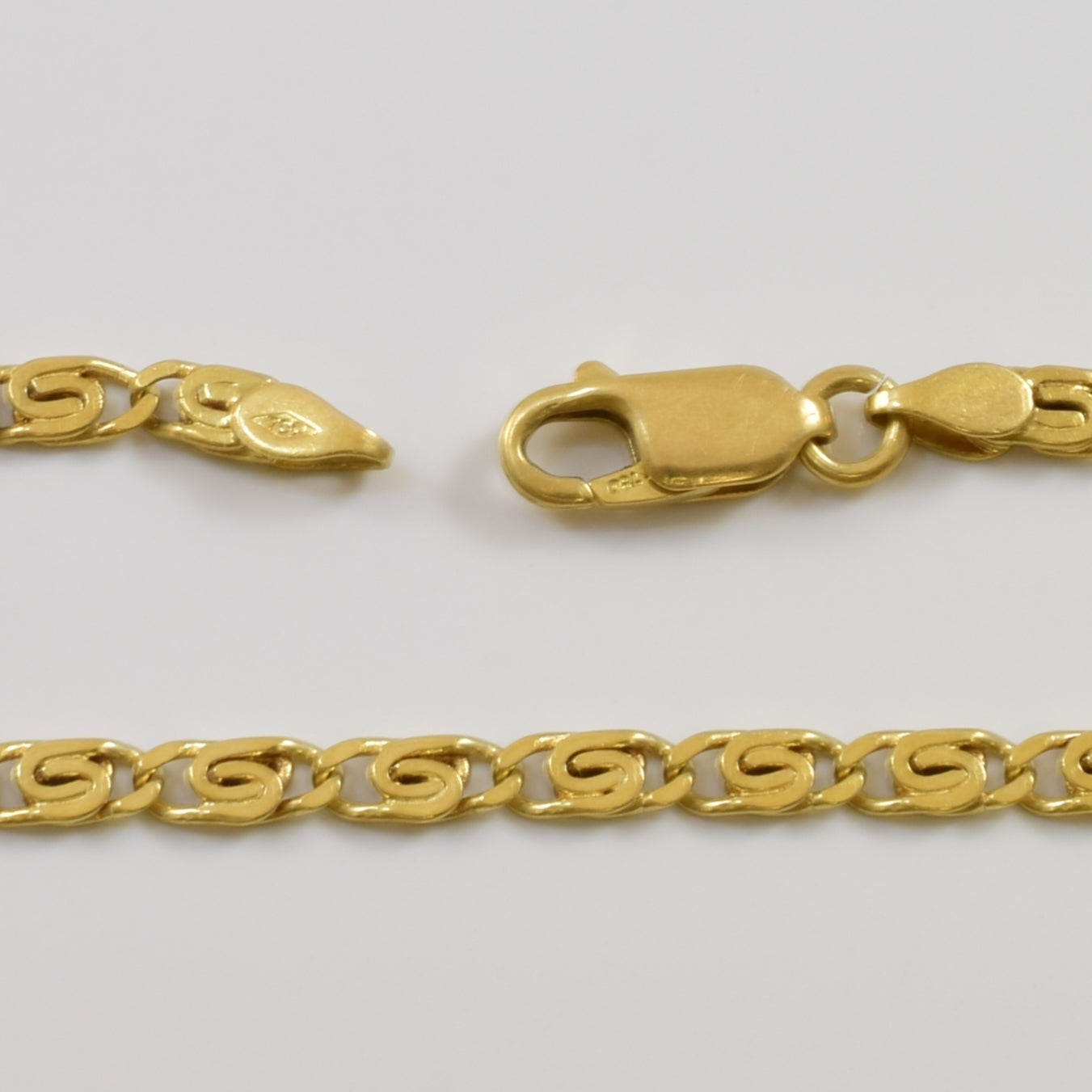 18k Yellow Gold Scroll Chain | 24.5