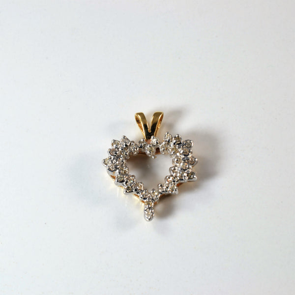 Cluster Diamond Heart Pendant | 0.18ctw |